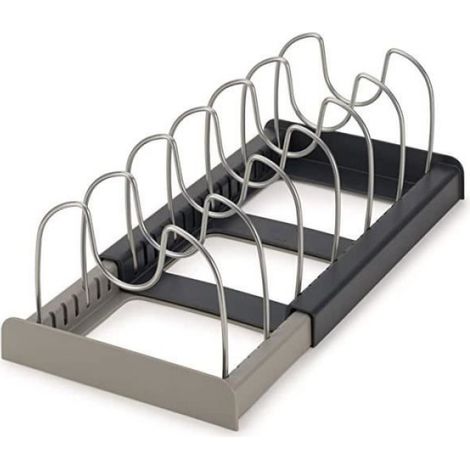 égouttoir de cuisine,Drawerstore Organiseur Extensible pour matériel de Cuisine, Plastic,Cadre ajustable de 30,5 cm à 56 cm,Gris (1/5)