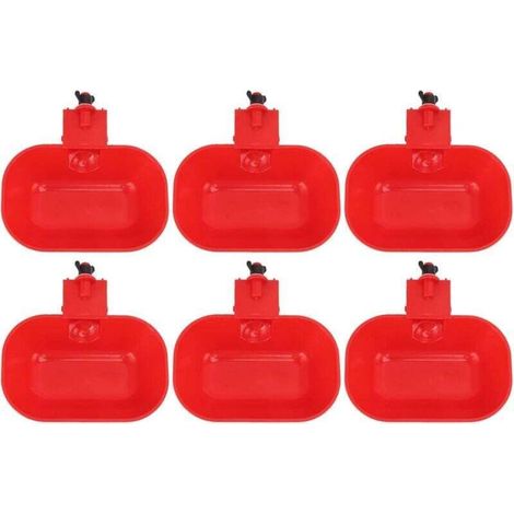 Set di 6 abbeveratoi automatici per pollame, abbeveratoio grande in ABS rinforzato, abbeveratoio automatico per polli, cani e anatre, filettatura maschio G1/8 (1/5)