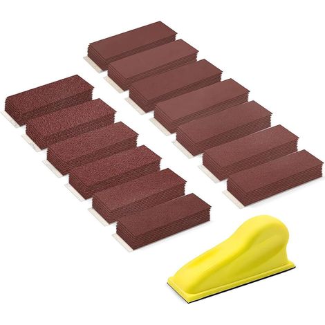 Schleifpapier 131 Stück Handschleifklotz Körnung 131-R (1/5)