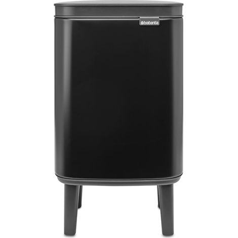 Brabantia - Mülleimer de Abfalleimer Bo Hi 4 L mit Deckel de soft close, herausnehmbarem Innenraum und Tragegriff de - Geeignet für Bad, Schlafzimmer und Home Office - Matt Black