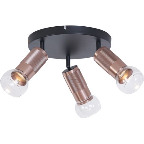 Round Ceiling Spotlight Dark Bronze Round 3-Light Adjustable - Veerle