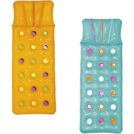 TrAdE Shop Traesio - Materassino Gonfiabile 18 Buchi Fashion Mare Piscina Traparente Colorato 188x71cm 019951 - (1/5)
