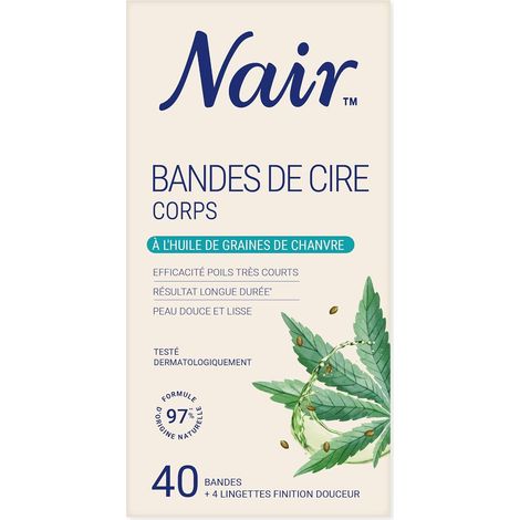 Bandes de Cire Corps - Graines de chanvre - 40 bandes (1/5)