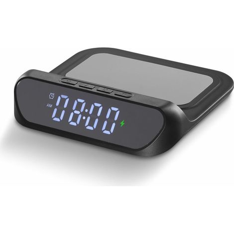 Sveglia digitale Cellularline wirelessclock2k ricarica veloce 15W (1/4)
