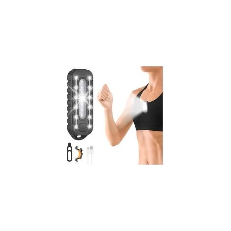 Lumières de Course à Clip,5 Modes d'éclairage Lampe à Clip LED USB Rechargeable, étanche Portable pour Coureurs, Jogging, Camping, Promener le Chien À l'extérieur la Nuit (1/5)