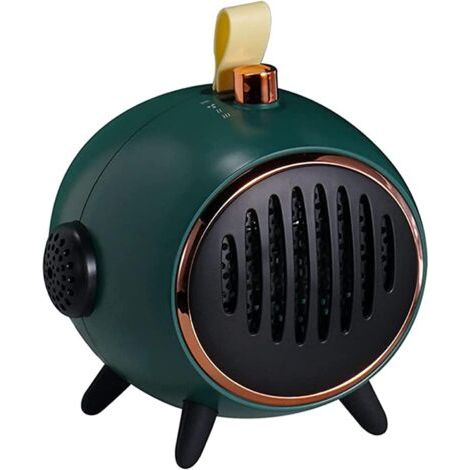 Mini Radiateur Soufflant en céramique, Chauffage ambiant 200 W, radiateurs électriques Portables à 3 Modes, Protection Contre la surchauffe, pour Bureau, Cuisine, Chambre et dortoir, Vert (1/4)