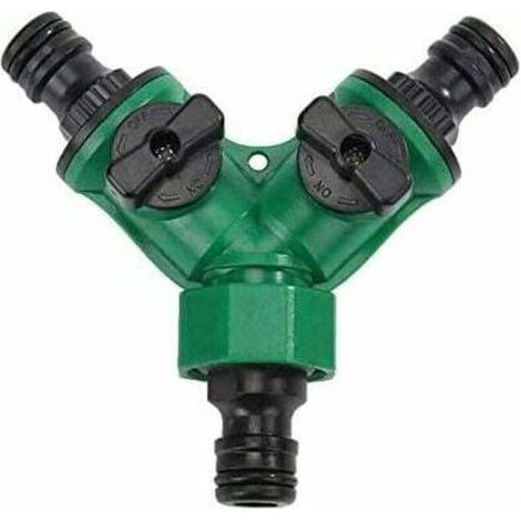 3/4"Y Distributeur 2 Voies pour Tuyaux d'arrosage, Répartiteur d'eau pour Tous Les Robinets, Universel, Réglable (1/5)