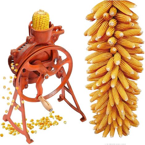 Égreneuse à maïs manuelle à manivelle, éplucheuse à maïs 2 en 1, machine à égrener le maïs robuste, batteuse à maïs (1/5)