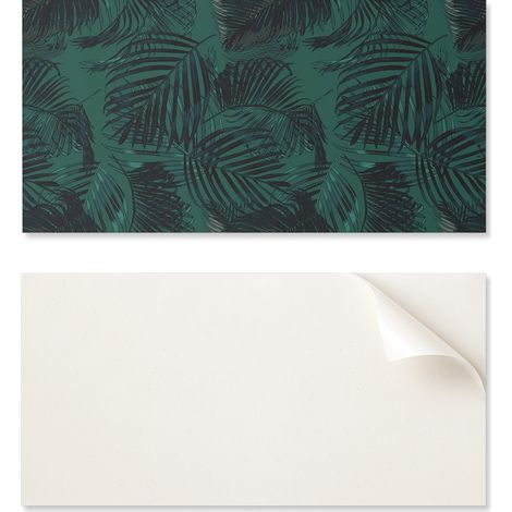Juego de baldosas de vinilo con motivo de hoja de palmera para la cocina, 10x40x20 cm.