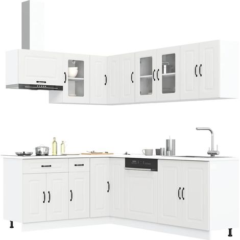 vidaXL Ensemble d'armoires de cuisine 11 pcs Kalmar bois d'ingénierie (1/5)