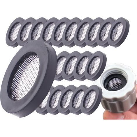 20 pièces de joints de robinet économisant l'eau Kit de joints de filtre de tête de douche pour tuyau d'arrosage Tête de douche (1/4)