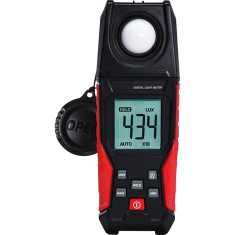 Digitales Luxmeter 0,01–200.000 Lux für LEDs, Pflanzen, Fotografie, Leuchtdichtemessung, Fußbeleuchtung, hochpräziser, tragbarer Beleuchtungsstärkesensor, LCD-Display, automatische Bereichswahl, Batte (1/5)