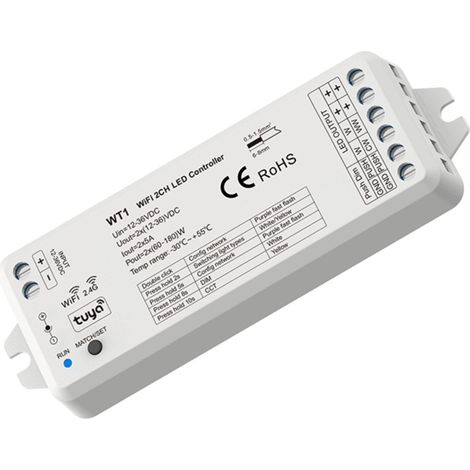 Controlador Monocolor / CCT - 12-36V DC - WiFi+RF - TUYA -