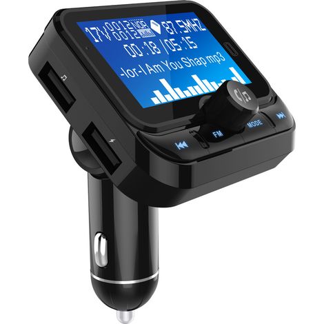 AikeLiXun BC32 Bluetooth-FM-Transmitter fürs Auto, 1,8-Zoll-Display, MP3-Player, Bluetooth-Freisprecheinrichtung – Schwarz (1/3)