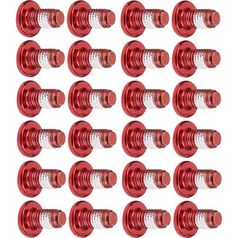 24 vis de frein à disque de vélo ZTTO T25, boulons colorés M5x10 mm/0,4 po, acier résistant à l'usure, rouge (1/5)