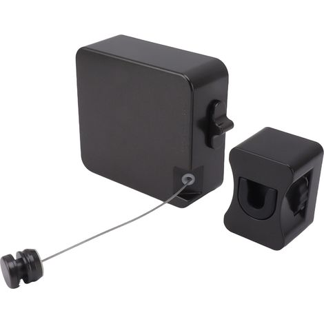 SJLERST Einziehbare Wäscheleine, 6 m, robuste Wäscheleine aus Edelstahl 304, verstellbare, tragbare Wandwäscheleine für Zuhause, Reisen und Camping, Tragkraft 25 kg (Schwarz) (1/5)