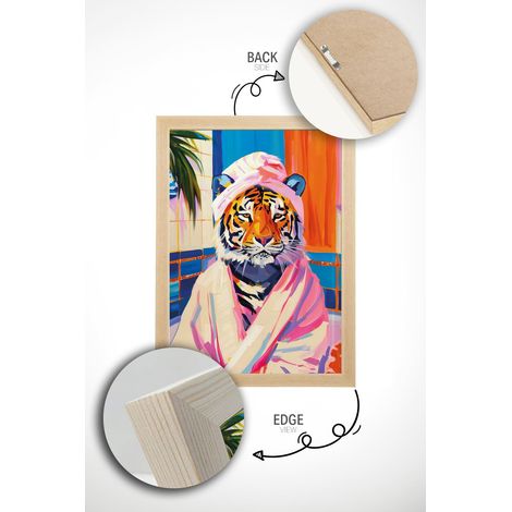 Arte de pared de MDF con marco Painting Multicolor (1/3)