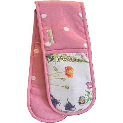 Guantes de cocina GLV27 con diseño de abejas y flores