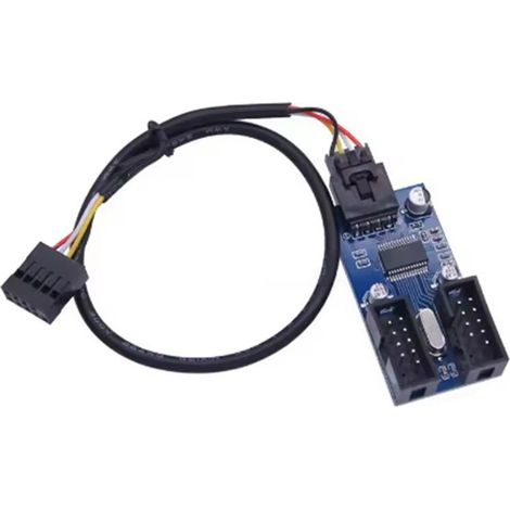 Convient aux répartiteurs de carte mère USB à 9 broches, aux interfaces USB femelles, aux câbles d'extension 1 à 2 et aux adaptateurs.