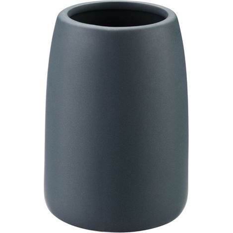 Taza de baño para cepillos de dientes ALBANO, cerámica, azul mar, mate, lisa, estilo industrial (1/3)