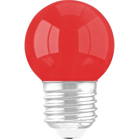 Ampoule LED décorative boule E27 1W rouge 59 lm ULKE Struhm (1/2)