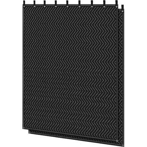 Lot de 4 Rideau Anti Bruit 201 x 245cm noir (1/5)