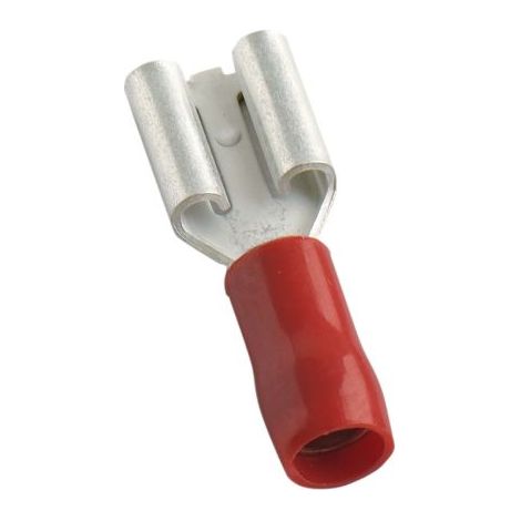 Cosse faston MECATRACTION, C100SQA2,8-5, Isolé, Rouge, série : S