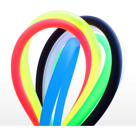 Tuyau d'air flexible en silicone coloré pour pompe à oxygène d'aquarium et bassin (1/2)