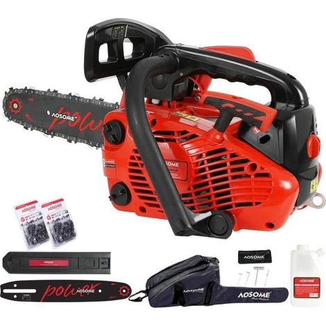 LIWI-Tronçonneuse Elagueuse Thermique, Con Moteur à Essence 25,4 cm³, 1,2 CV, Guide 25 cm, 2 Chaînes de 10"[45] (1/4)