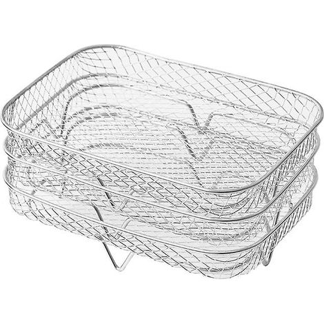 Grille de friteuse à air chaud et déshydrateur en acier inoxydable pour Ninja Dual Zone Victop 3 Couch - Accessoires pour grille vapeur empilable (1/5)