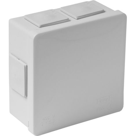 Caja 002-03 de encendido/apagado, gris, sin terminales, con prensaestopas sin rosca, 6 entradas, dimensiones/dimensiones externas 86x86x40 IP55 ViPlast 7793