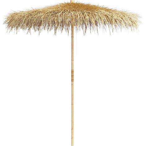 Parasol en bambou avec toit en feuille de bananier 270 cm