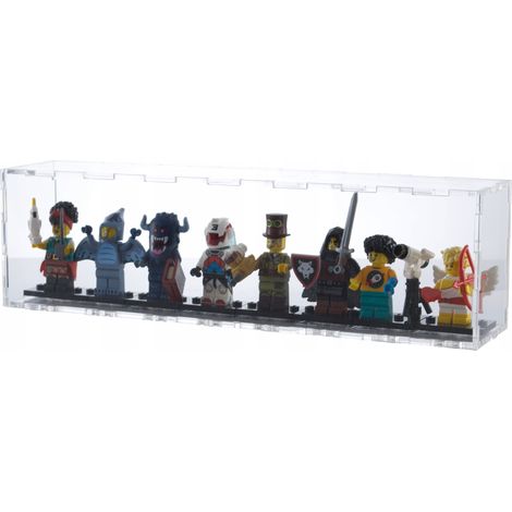Vitrina para 8 minifiguras de Lego, protege contra el polvo y los rayos UV, minifiguras (1/3)