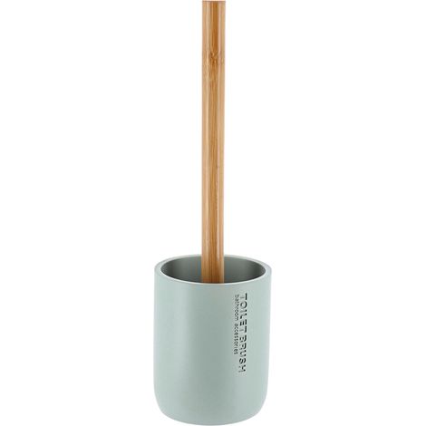 Brosse wc polyresine - vert eucalyptus/bambou - Tendance (1/3)