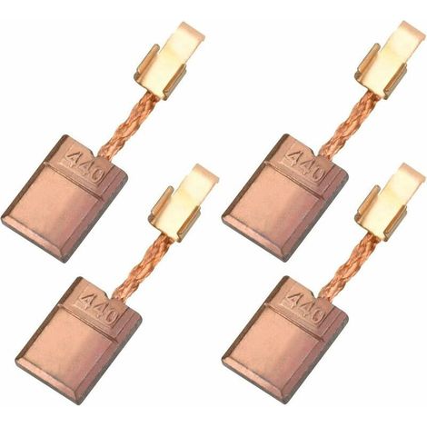 4Pcs Balais de Charbon en Cuivre Brosse À Charbon Outil Charbons pour perceuses pour MAKITA CB-440/ CB-448 CB-436/195021-6/194427-5/194159-4 18V BHP458 BHP454 (1/5)