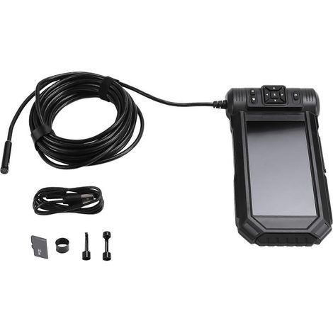 Endoscope HD 1080P avec écran IPS 5in, triple objectif, éclairage, caméra de canalisation et carte 32G (1/5)