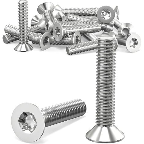 Lot de 20 vis à tête fraisée M4 x 20 mm - Vis Torx A2 V2A (1/5)