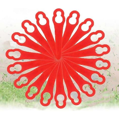 Kunststoffklingen für Rasentrimmer, 83 mm Kunststoff-Schneidklingen für Gartentrimmer, Ersatzklingen-Zubehör (rot) (100 Stück) (1/5)