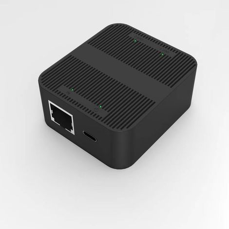 1-to-2-port Gigabit network switch, 3-port Gigabit Ethernet switch, Type-C power supply, mini Plug and Play (1/5)
