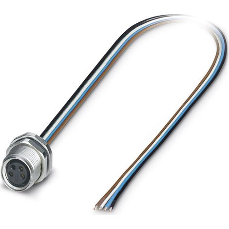 Phoenix Contact 1456093 Sensor-/Aktor-Einbausteckverbinder M8 Buchse, Einbau 0.50 m Polzahl Sensoren