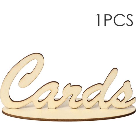 Soavoa Panneau En Bois Naturel Pour Mariage, Support De Cartes De Vœux À Poser Ou Suspendre, Décoration Rustique Pour Table D'Accueil Et Fête (1/4)
