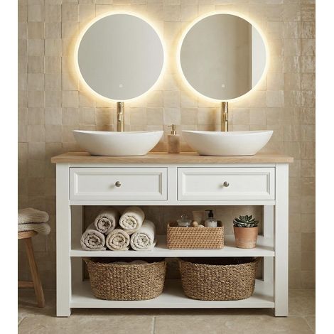Meuble salle de bain BALI 100cm avec vasque/lavabolaqué pour salle de bain, design moderne, résistant à l'humidité, idéal pour votre salle de bain familiale, installation facile, finition de haute ... (1/5)