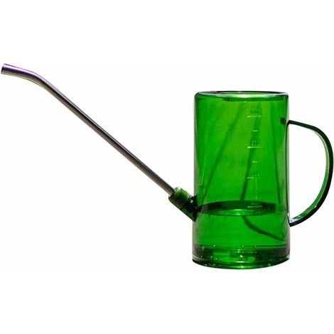 DEESSE SHOP - Arrosoir pour plantes d'intérieur avec long bec en acier inoxydable, 1 litre - Échelle facile à mesurer - Moderne - Plantes d'intérieur/Succulentes/Fleurs/Jardinage extérieur (Vert) (1/5)