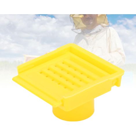 Entrada para colmena (10 unidades) – Puerta de ventilación de plástico ABS para cajas de núcleos y ventana de ventilación para apicultores – Accesorios de apicultura, color amarillo (1/5)