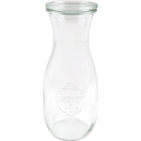 Weck Glasflasche Saftflaschen Glas 1 L 6 Stück Flasche für Säfte, Weckgläser (1/2)