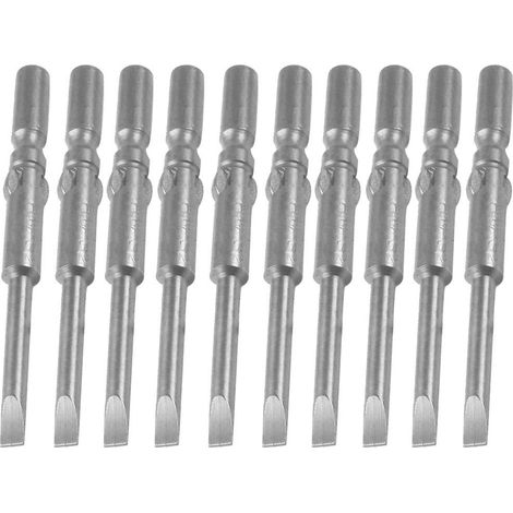 10 pièces 5 mm Schaftdurchmesser 3 Spitze Breite Schraubendreher-Bits
