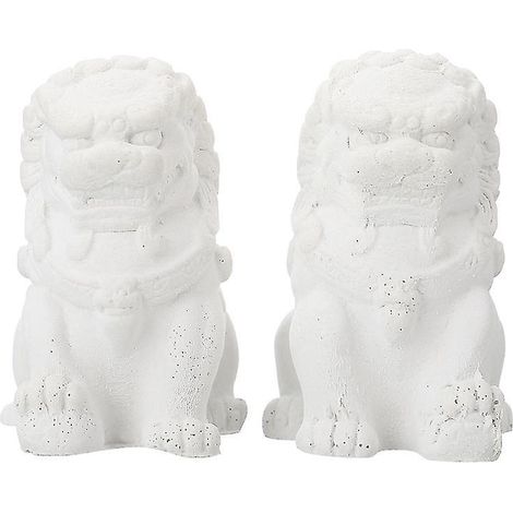 1 Paar Löwenfiguren aus Zement