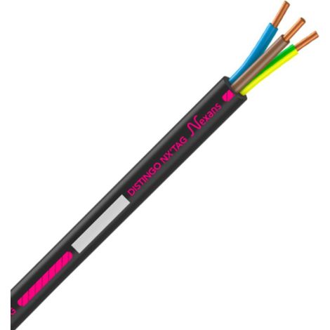 Câble rigide R2V cuivre - 3G1,5 mm² - Couronne de 25 m - Distingo - R2V3G1,5B25 - Nexans