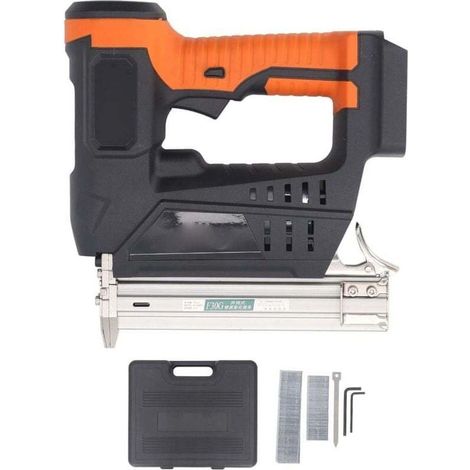 Pistolet à clous sans fil, pistolet électrique à clous, alimenté par batterie, pisto à agrafes rechargeable avec batterie BL1850, agrafeuse automatique pour projets de bricolage (1/4)