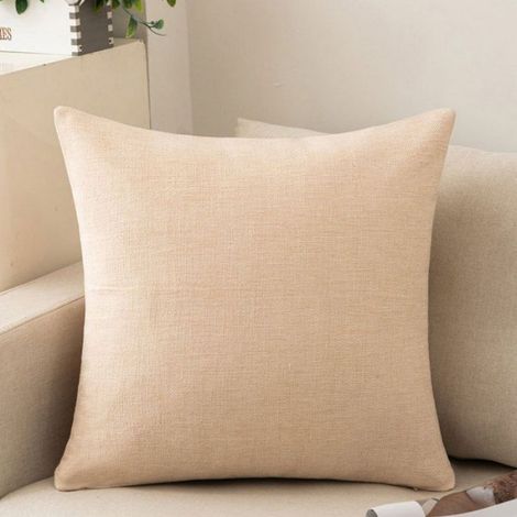 Lot de 4 housses de coussin décoratives carrées 45x45 cm, taies d'oreiller style ferme, couverture de coussin sans insert pour décoration intérieure (1/4)